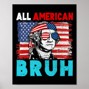 4. Juli Patriotische Kinder ganz amerikanische Bru Poster