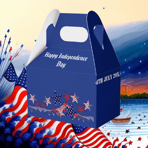 4. Juli Patriotische Sterne Amerikanische Flagge B Geschenkschachtel