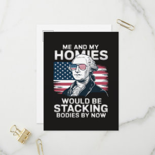4. Juli Patriotischer Amerikaner Einladungspostkarte