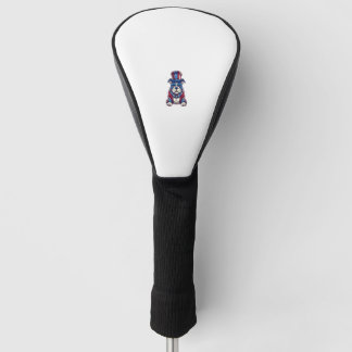 4. Juli Patriotischer amerikanischer Bully-Hund Golf Headcover