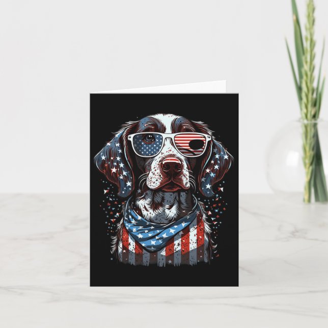 4. Juli Patriotischer deutscher Kurzzeiger D Karte (Vorderseite)