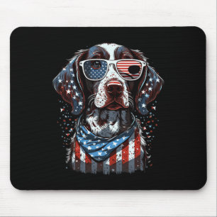 4. Juli Patriotischer deutscher Kurzzeiger D Mousepad