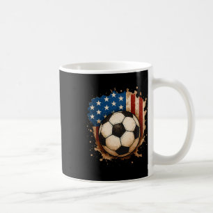 4. Juli Patriotischer Fußball Usa Amerikanische Fl Kaffeetasse