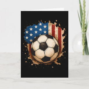 4. Juli Patriotischer Fußball USA Amerikanische Fl Karte