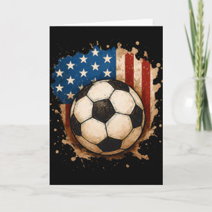 4. Juli Patriotischer Fußball USA Amerikanischer F Karte