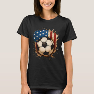 4. Juli Patriotischer Fußball Usa Amerikanischer F T-Shirt
