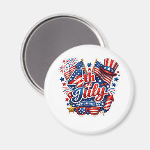 4. Juli Patriotischer Küchenmagnet