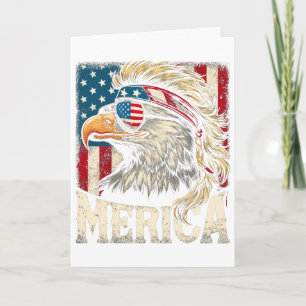 4. Juli Patriotischer Lustiger Adler 4. Juli USA M Karte