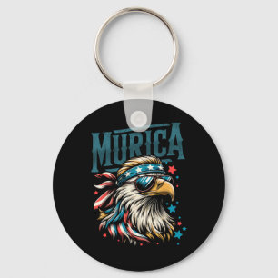 4. Juli Patriotischer Lustiger Adler 4. Juli USA M Schlüsselanhänger
