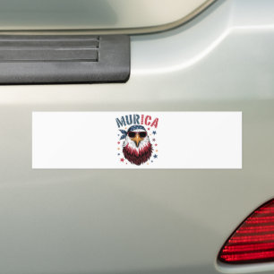 4. Juli Patriotischer Lustiger Adler USA Autoaufkleber