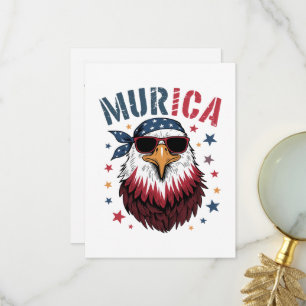 4. Juli Patriotischer Lustiger Adler USA Dankeskarte