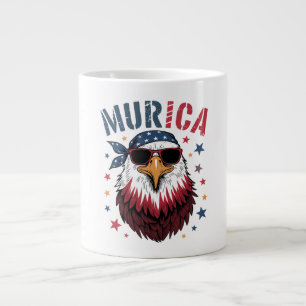 4. Juli Patriotischer Lustiger Adler USA Jumbo-Tasse