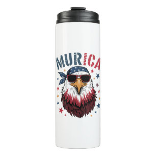 4. Juli Patriotischer Lustiger Adler USA Thermosbecher
