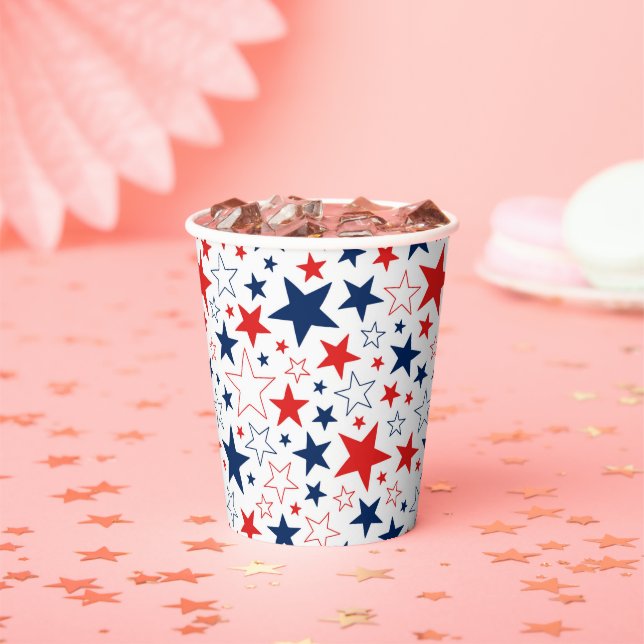 4. Juli Patriotischer Papiercup Pappbecher (Insitu)