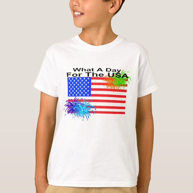 4. Juli Patriotischer T - Shirt (Vorderseite)