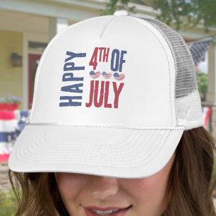 4. Juli Patriotischer USA Amerikanischer Flagge Truckerkappe