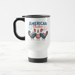 4. Juli Patriotisches amerikanisches Huhn-62987 Reisebecher