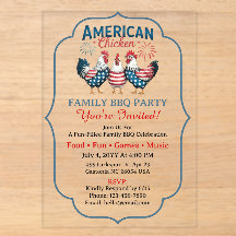 4. Juli Patriotisches Amerikanisches Hühnerdesign
