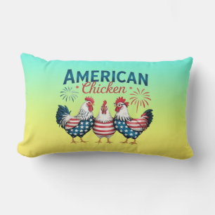 4. Juli Patriotisches Amerikanisches Hühnerdesign Lendenkissen