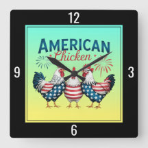 4. Juli Patriotisches Amerikanisches Hühnerdesign