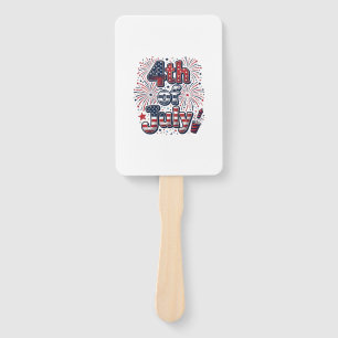 4. Juli Patriotisches Feuerwerk Vintage-Shirt Desi Fächer