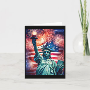 4. Juli Patriotisches Statut der Liberty US-Flagge Karte
