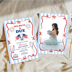 4. Juli Patriotisches Thema Baby Shower Einladung