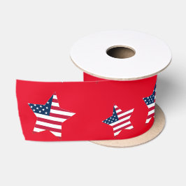 4. Juli patriotisches US-amerikanisches Flaggensta Satinband