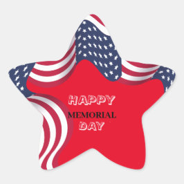 4. Juli patriotisches US-amerikanisches Flaggensta Stern-Aufkleber