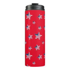 4. Juli patriotisches US-amerikanisches Flaggensta Thermosbecher