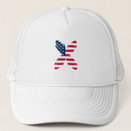 4. Juli patriotisches US-amerikanisches Flaggensta Truckerkappe