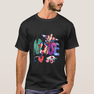 4. Juli Pflege für Stethoskop Patriotisches Pflege T-Shirt