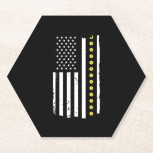 4. Juli Pickleball Patriotic Flag Geschenke Untersetzer