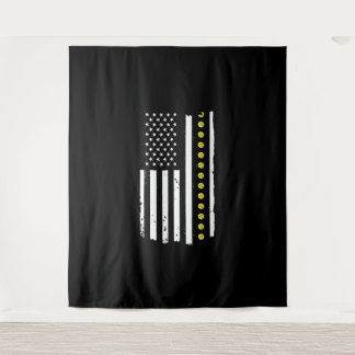 4. Juli Pickleball Patriotic Flag Geschenke Wandteppich
