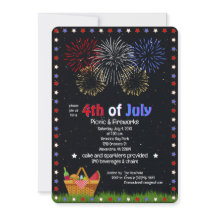 4. Juli Picknick unter Feuerwerk Nachthimmel