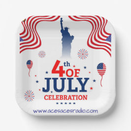 4. Juli-Platz Pappteller