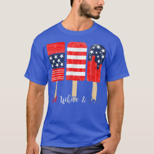 4. Juli Popsicle Red White & Cool American Flag T-Shirt