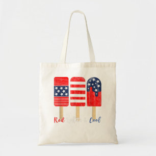 4. Juli Popsicle Red White & Cool American Flag Tragetasche