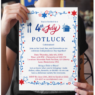 4. Juli Potluck Flyer