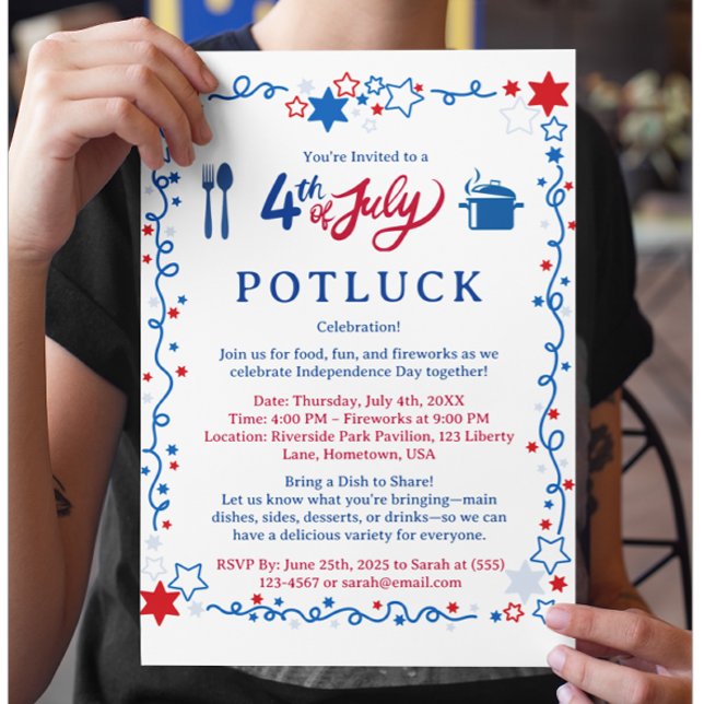 4. Juli Potluck  Flyer (Von Creator hochgeladen)