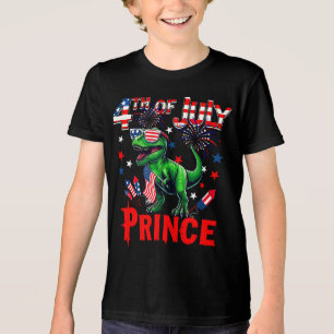 4. Juli Prinz Niedliche T-Rex-Sonnenbrille US-Flag Tri-Blend Shirt