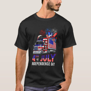 4. Juli Proud Independence LKW Feuerwerk T-Shirt