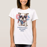 4. Juli Red Blue Bulldog Family Wiedersehen