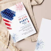 4. Juli Red White Blue Independence Day Party
