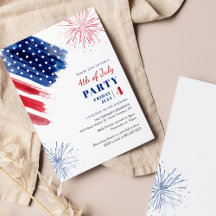 4. Juli Red White Blue Independence Day Party