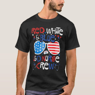 4. Juli Red White Blue L&d Nurse Crew Patrioti T-Shirt