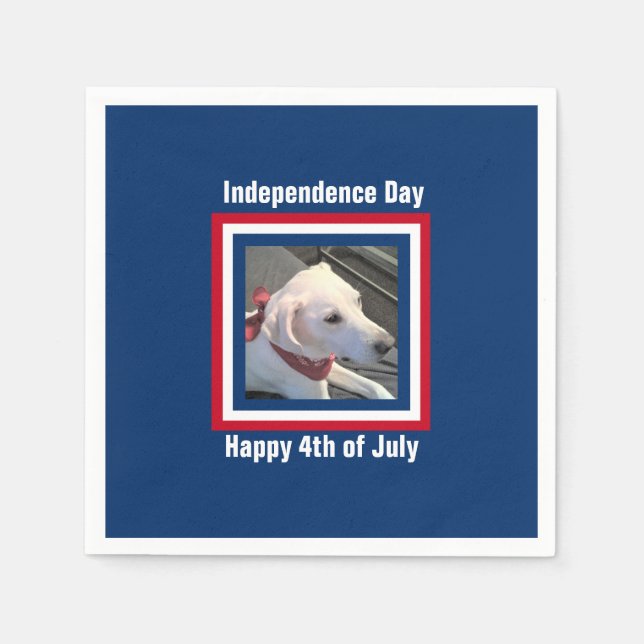 4. Juli Red, White, Blue Niedlich Dog Wear Scarf Serviette (Vorderseite)
