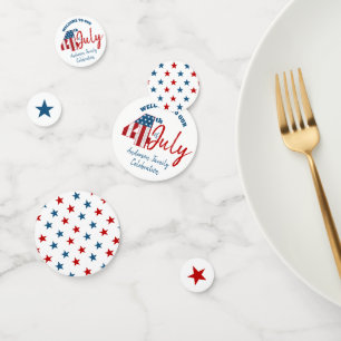 4. Juli Red White Blue Stars USA Flag Patriotic Konfetti