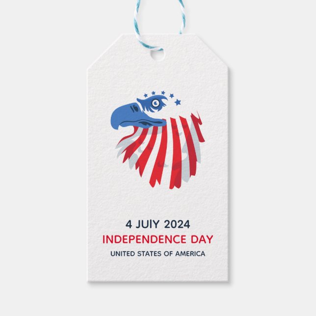 4. Juli Red White Blue USA Unabhängigkeitstag Geschenkanhänger (Vorderseite)