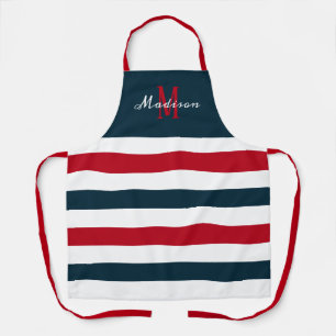 4. Juli Red White und Blue Personalisiert Schürze